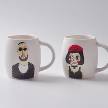 Lustig zeichentrickfiguren Gesicht keramik-becher kreative Männer und Frauen keramiktasse