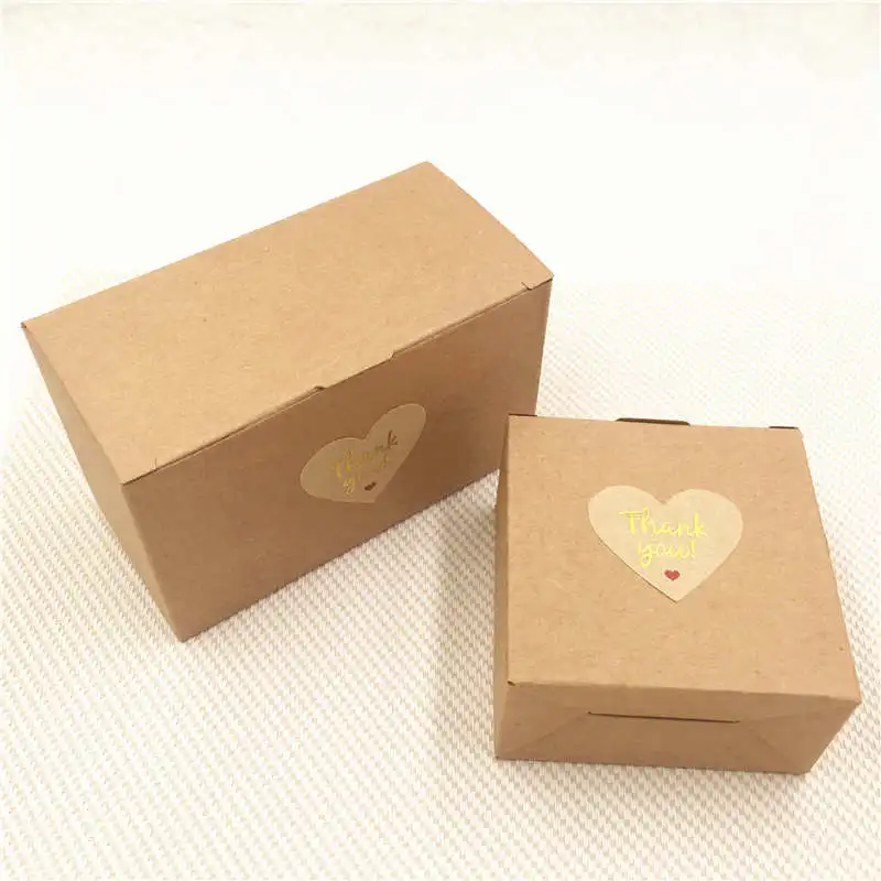 50 шт./лот ручной работы из крафт-бумаги картонные коробки Чехлы для свадьбы День рождения торт десерт Упаковка Контейнер для хранения коробки