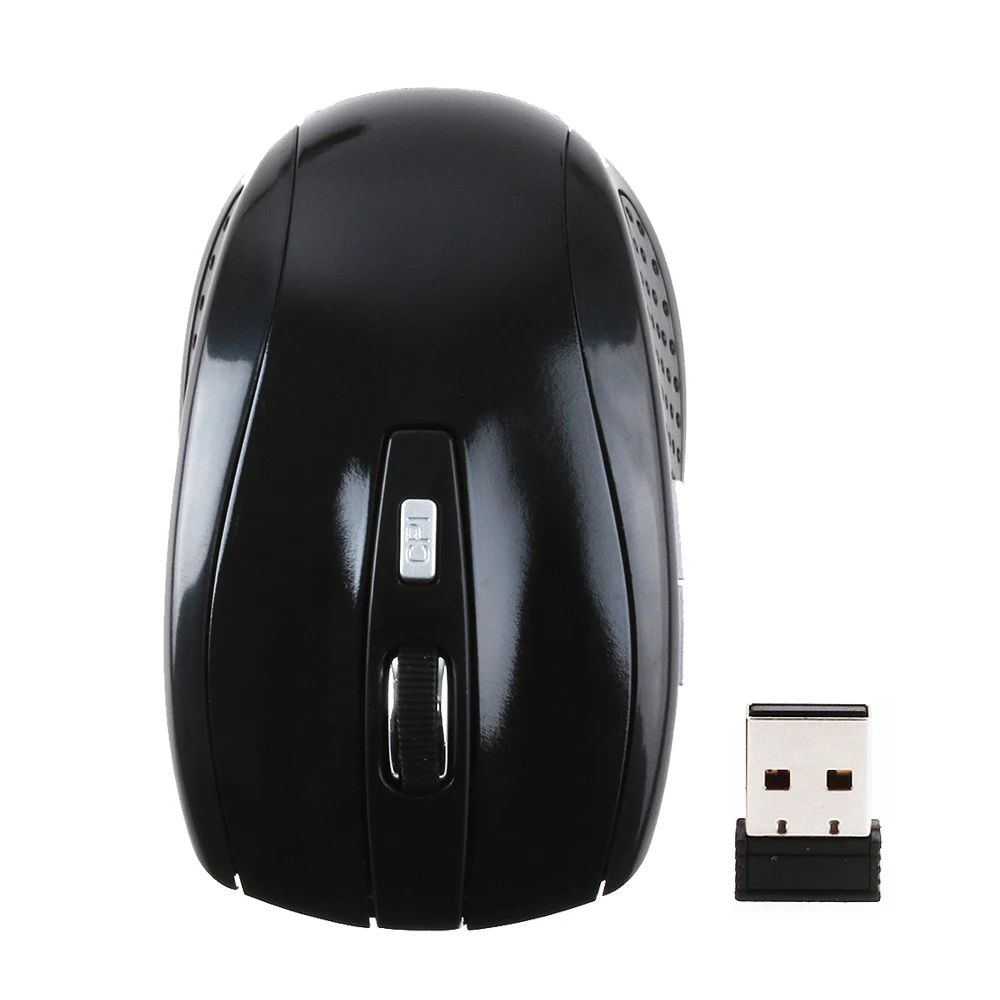 

1PC Black 2.4GHz Mini Cordless Optical Wireless Mouse Portable Gaming Mice With USB Receiver For Laptop PC Macbook