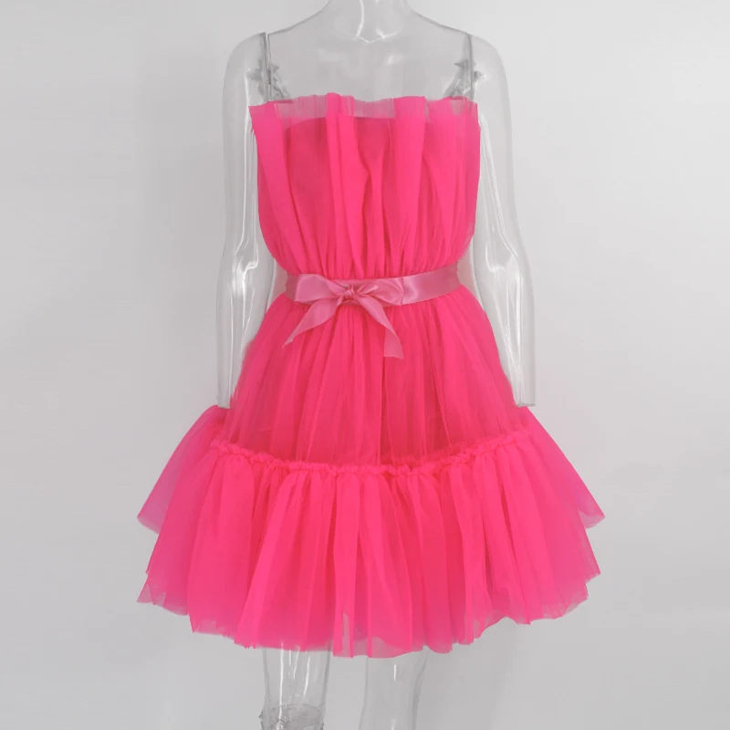 Slaygirl, Сетчатое Летнее мини платье, женское повседневное облегающее платье, вечерние платья с розовым поясом, сексуальное платье принцессы для клуба, повязки, новая мода