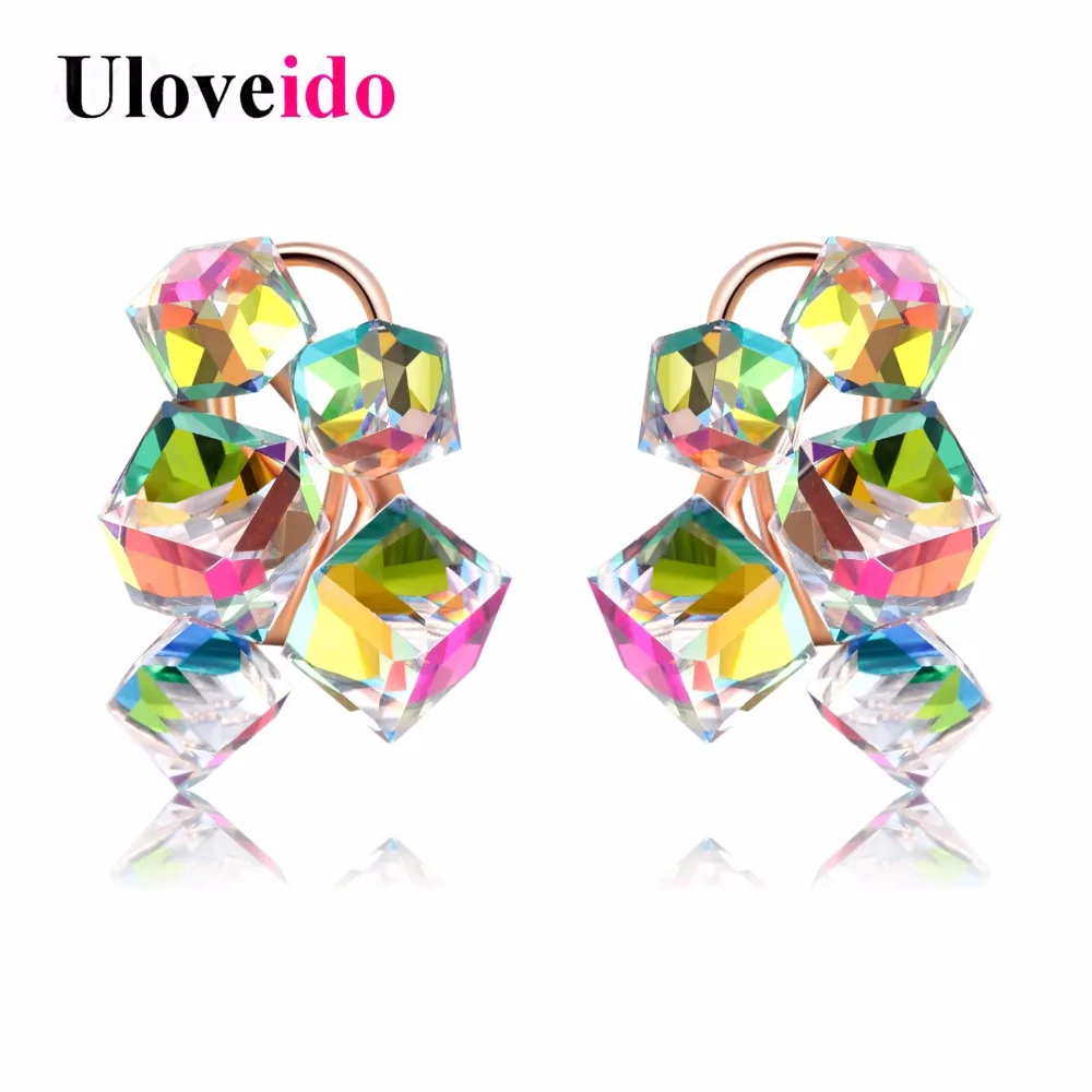 15% скидка Uloveido серьги гвоздики для женщин бижутерия костюмов ювелирные изделия с