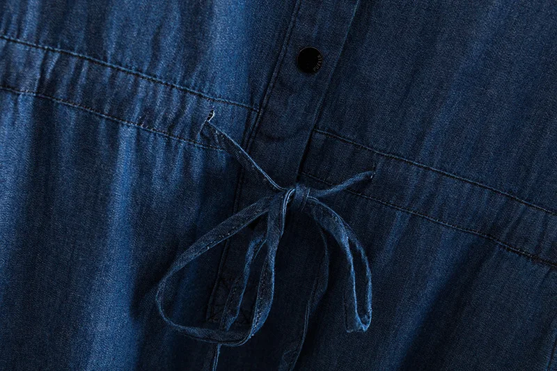 2019 New Summer Dress Denim Vestidos Women Plus Size XXXL 4XL Casual O-neck Loose Short Sleeve Jeans Dress Blue KKFY3556