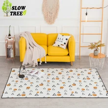 Медленно дерево синель безволосый ковер для гостиной современный моющийся Домашний уголок спальни коврики 140x210 см розовый детский ползающий коврик