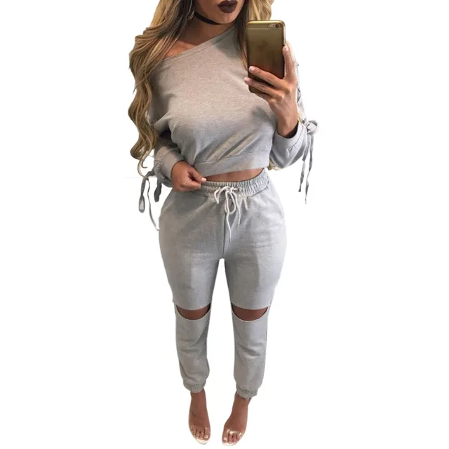 womens cropped tracksuit set