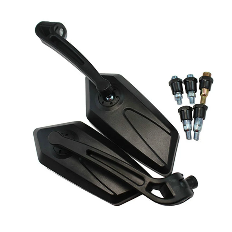 

M10 Thread Universal Adjustable ABS Plastic Housing Acrylic Scooter Motorcycle Rearview Side Mirror for Kawasaki Yamaha