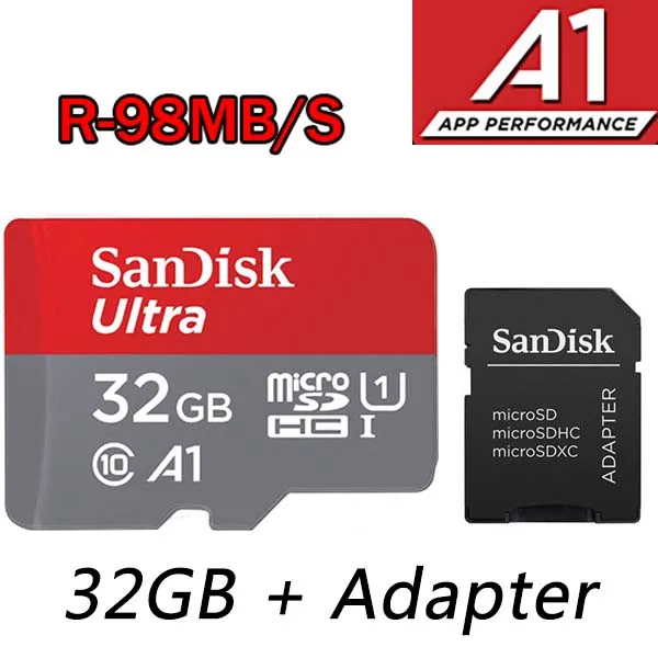 SanDisk ультра Оригинальная карта памяти 256 ГБ 128 Гб 64 Гб SDXC 32 ГБ 16 ГБ SDHC usb flash C10 micro sd TF карты класс 10 - Емкость: 32GB R98MBs