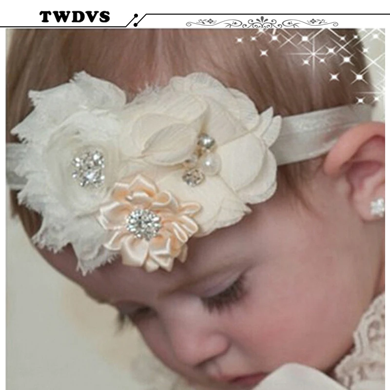 TWDVS Baby Headband Hair Bowknot Headbands Infant Hair Accessories Girls grosgrain ribbon Bow Headband Toddler hair bands w--037