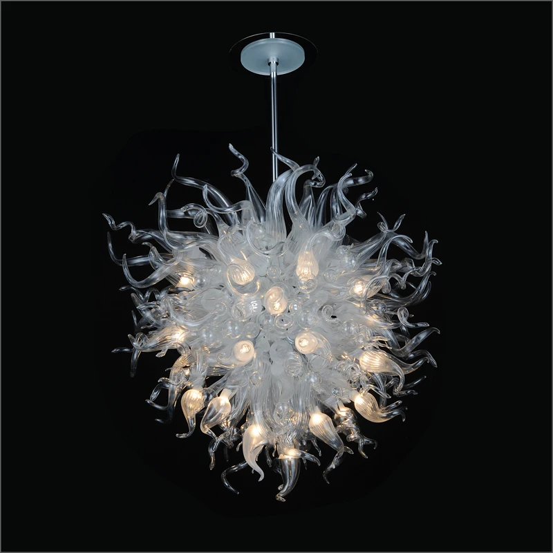 

Abstract Outdoor Blown Murano Glass Chandeliers Simple Designed Blown Glass LED Chandelier