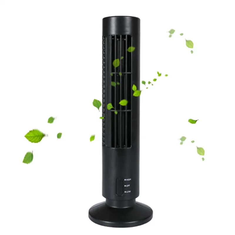 Портативный Настольный охлаждающий вентилятор очиститель мини USB Leafless Tower вентилятор ультра-тихий сильный ветер 2 скорости для домашнего компьютера офиса