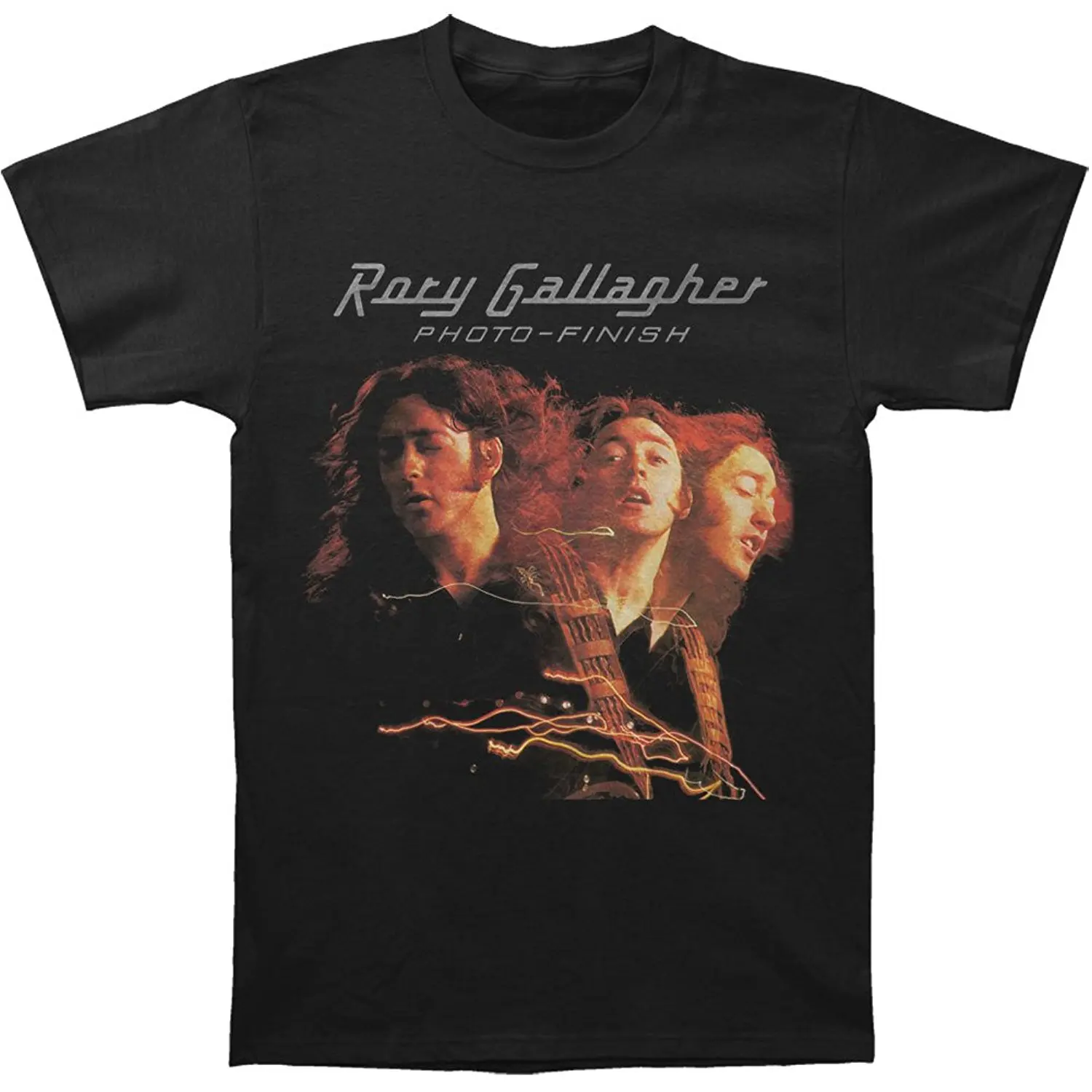 2019 RORY GALLAGHER Photo - Finish Rock Blues Guitar White Black T-Shirt Size S-3XL Hot T Shirt Fashion Top Tee | Мужская одежда