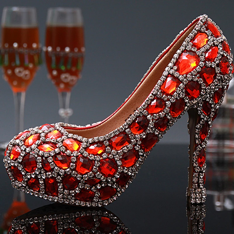 shiny wedding shoes