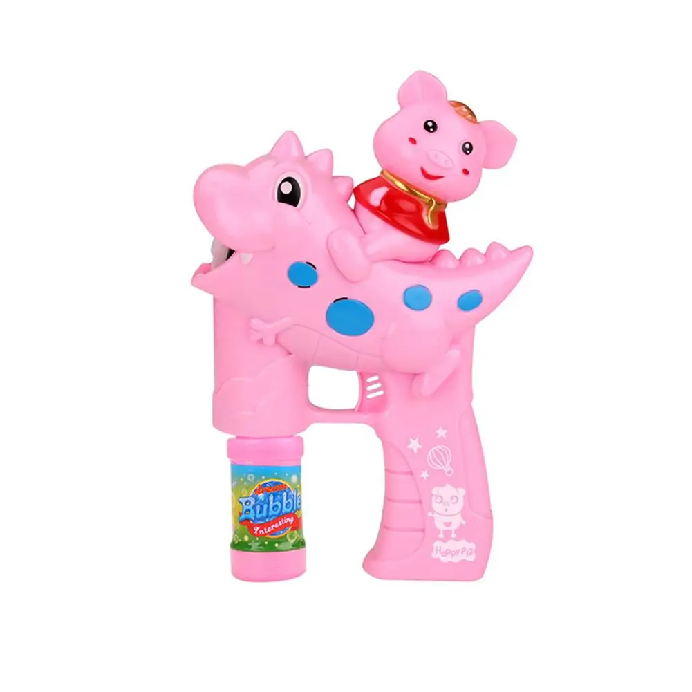 Поросенок пузырчатая шутер полностью автоматическая светящаяся мультяшная пузырьковая игрушка с подсветкой музыкальная игрушка для Cute e Милая мультяшная свинья - Цвет: Pink