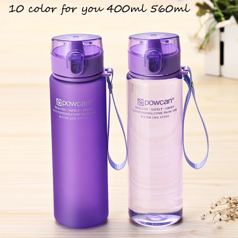 

10 colors Sport Water Bottle 400ML 560ML Tour Outdoor Outdoor Travel Portable Leakproof Plastic Drinkware Drink bottle