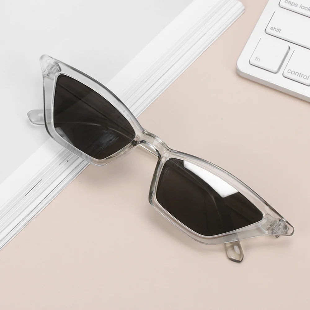 Женские Винтажные Солнцезащитные очки кошачий глаз, модная небольшая оправа UV400, солнцезащитные очки, уличные очки, роскошные трендовые солнцезащитные очки - Цвет: 6