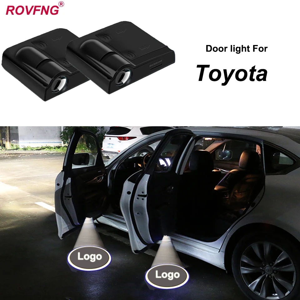 

ROVFNG Welcome LED Door Light For Toyota Logo Corolla / Camry / Highlander / Land cruiser / Prius / RAV-4 / Yaris / Avensis