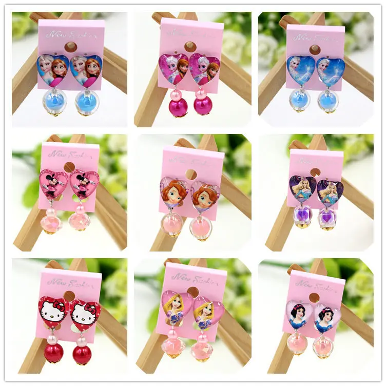 

Fashion Children Headwear Hello Kitty Ear-rings Ear Clip Hair Accessories Pearl Headwears Gifts For Cute Baby