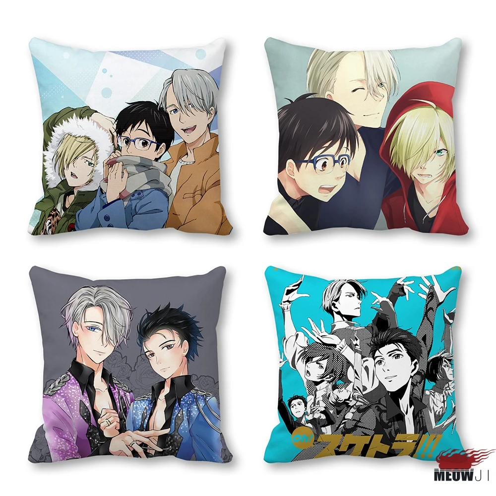 

Hot Anime Yuri on Ice Multi Size Throw Pillow Case Cover Free Shipping