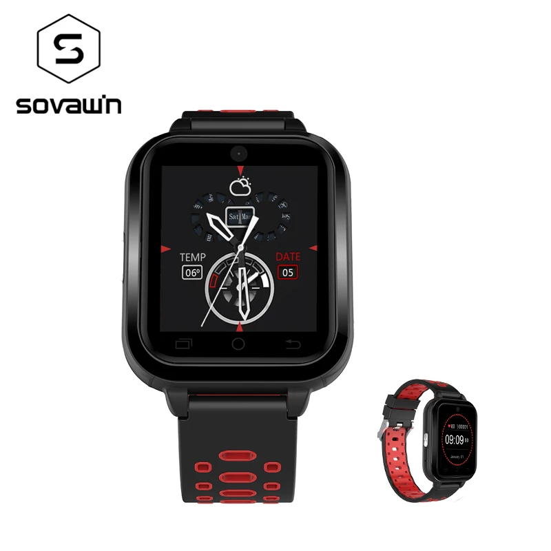

Sovawin 1.54 Inch Smart Watch Men GPS Waterproof Sport Smart Watch Blood Pressure 4G SIM for Xiaomi for Samsung