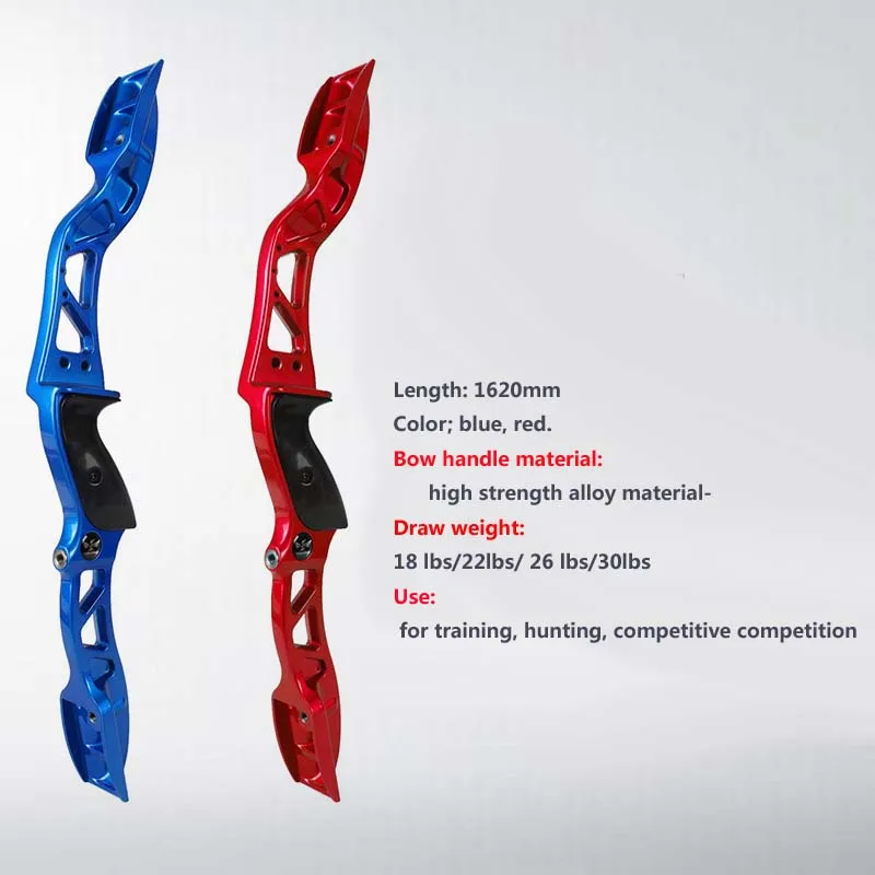 

18lbs 26lbs 30lbs 63 Inch Hunting Bow Recurve Bow Red/Blue Archery with Sight and Arrow Rest for Outdoor Hunting
