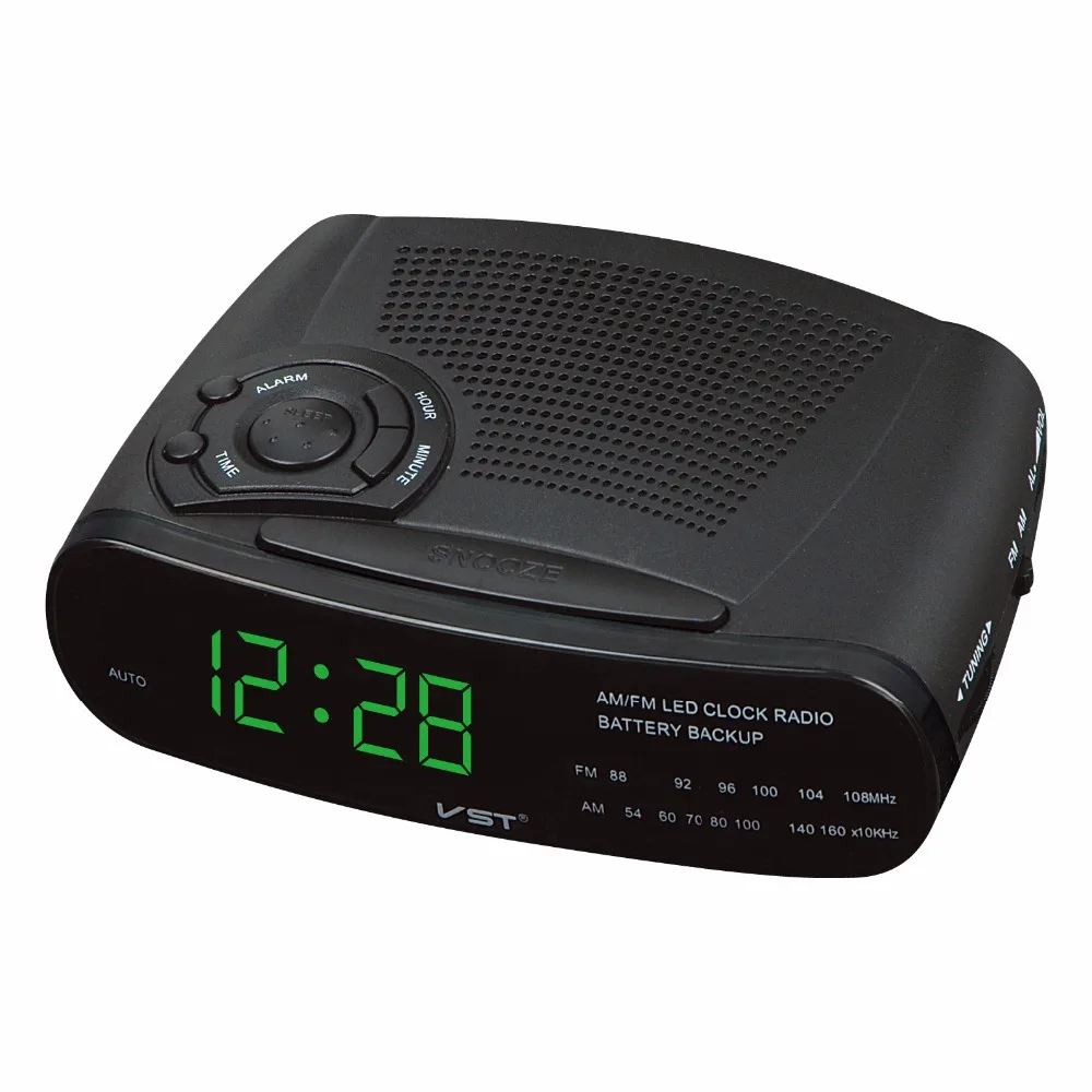 

LED alarm clock digital FM AM radio alarm clock home table clock radio with sleep timer snooze function modern alarm clock radio