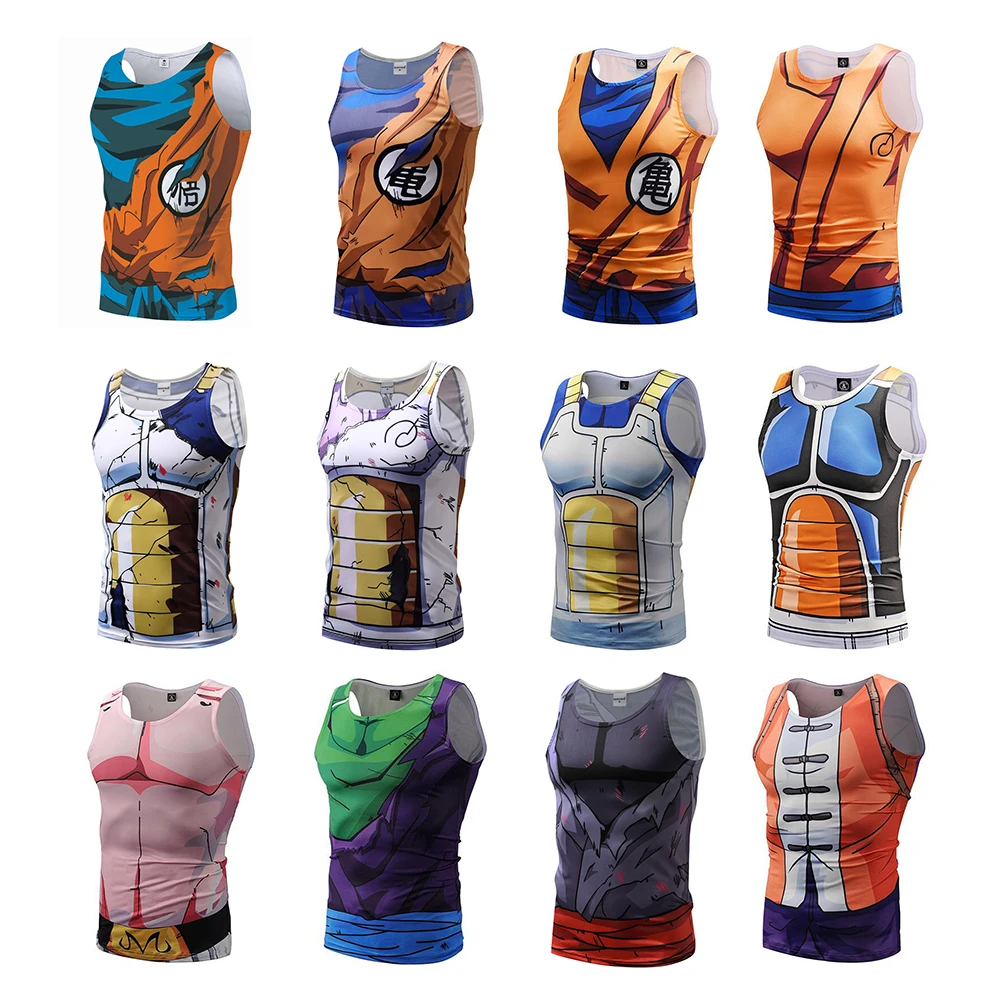 

Dragon Ball Z Top Vest 3D Printed Top Vest Compression Shirt Son Goku Frieza Vegeta Tops Crossfit Fitness BodyBuilding Clothes