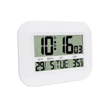 

Decorative Digital Alarm Clock LED Snooze Table Digital Clock Calendar Thermometer Desktop Hanging Wall Clocks Home Decor