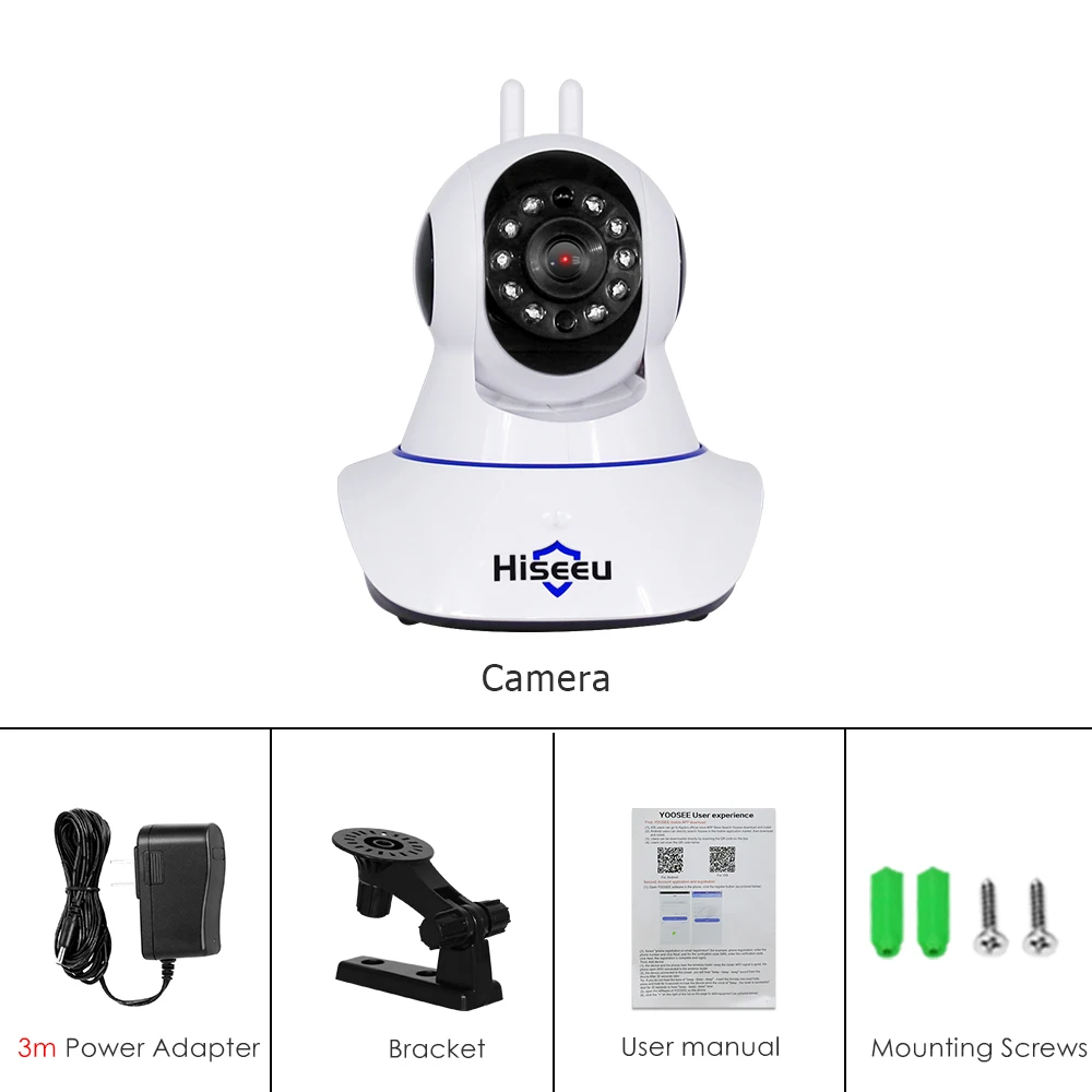 Hiseeu Ультра HD 3MP 1080P Беспроводная ip-камера WiFi 1536P домашняя камера видеонаблюдения CCTV для детей, Kamera Smart Auto Tracking