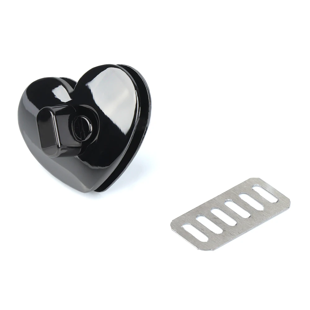 1Pc Love Shape Metal Clasp Turn Lock Twist Lock DIY Handbag Bag Purse Part Accessories