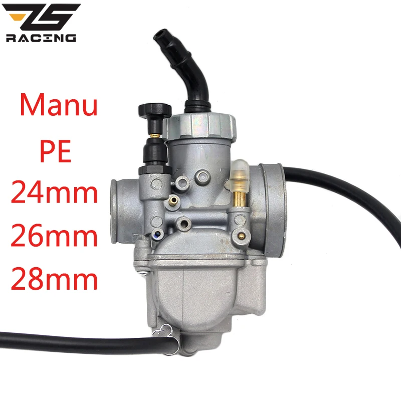 Мотоцикл ZS Racing Keihin PE Manu Caburetor 24 мм 26 28 карбюратор для мотоцикла 50cc 100cc 125cc 150cc|keihin