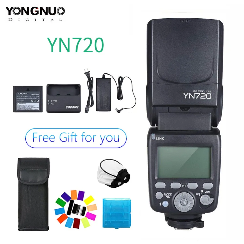 

2018 Yongnuo Lithium Speedlite YN720 Flash with 2000mAh battery for Canon Nikon Pentax,Compatible YN685 YN560 IV YN560-TX RF605