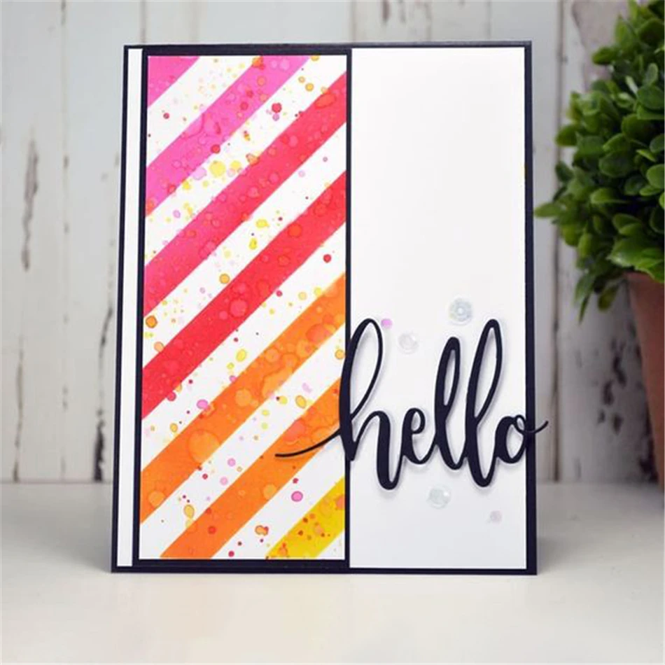 

Eastshape Greeting Word Dies Hello Metal Cutting Dies Scrapbooking for Card Making Album Decor Paper Decorative Craft Die Cuts