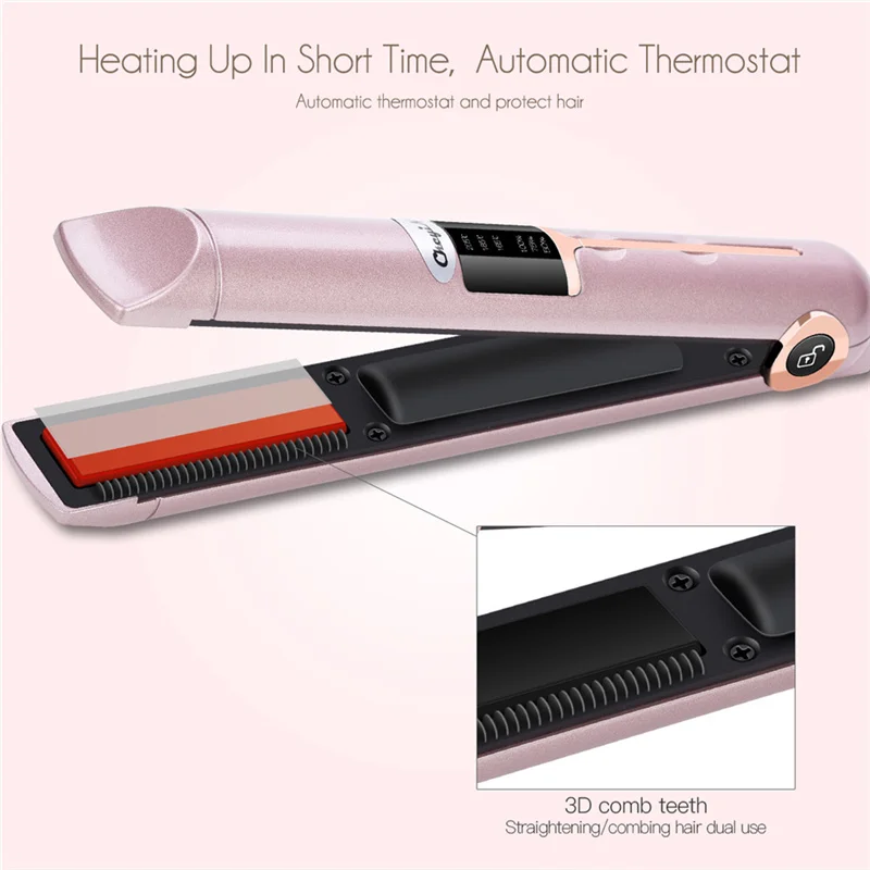 CkeyiN Керамический выпрямитель для волос перезаряжаемый плоский утюг беспроводной USB Перезаряжаемый щипцы для завивки волос беспроводной Утюг для укладки волос