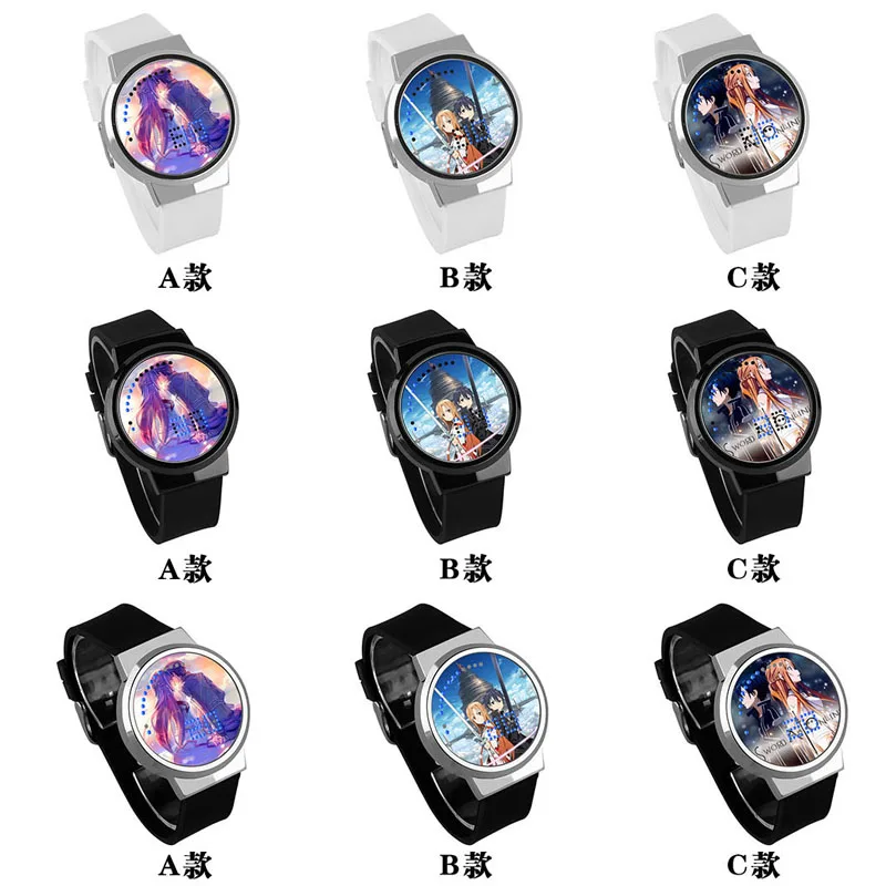

Anime Sword Art Online SAO Boys Girls Watch Waterproof LED Touch Screen Wrist Watches Watch Student Gift