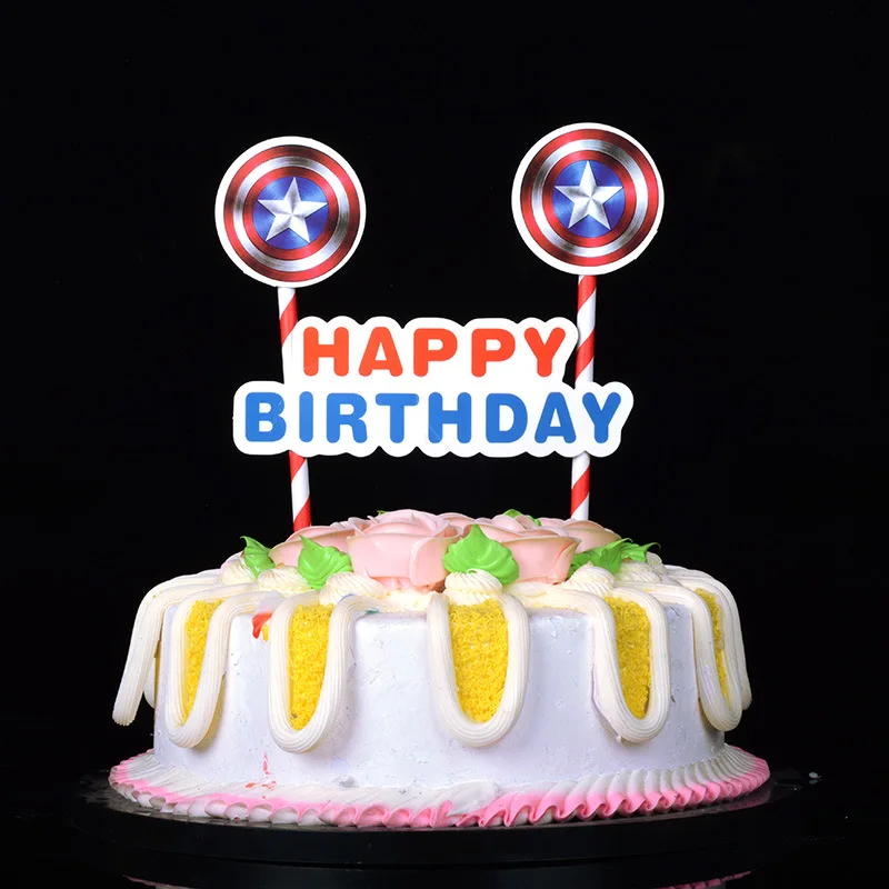 1 комплект Микки и Минни Маус Мышь Миньоны Кот свинья флажки для торта пирожное для дня рождения декоративные вывески для маленьких детей на день рождения праздничный торт