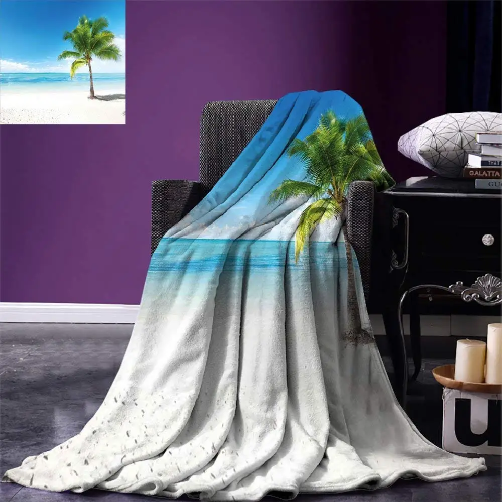 Landscape Throw Blanket Beach Print Soft Warm Textile Army AliExpress