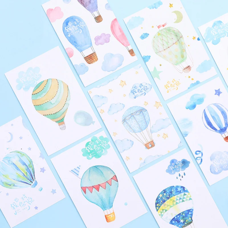 

30pcs/lot Just tell you Watercolor balioon postcard birthday greeting card christmas New Year party universal message gift cards
