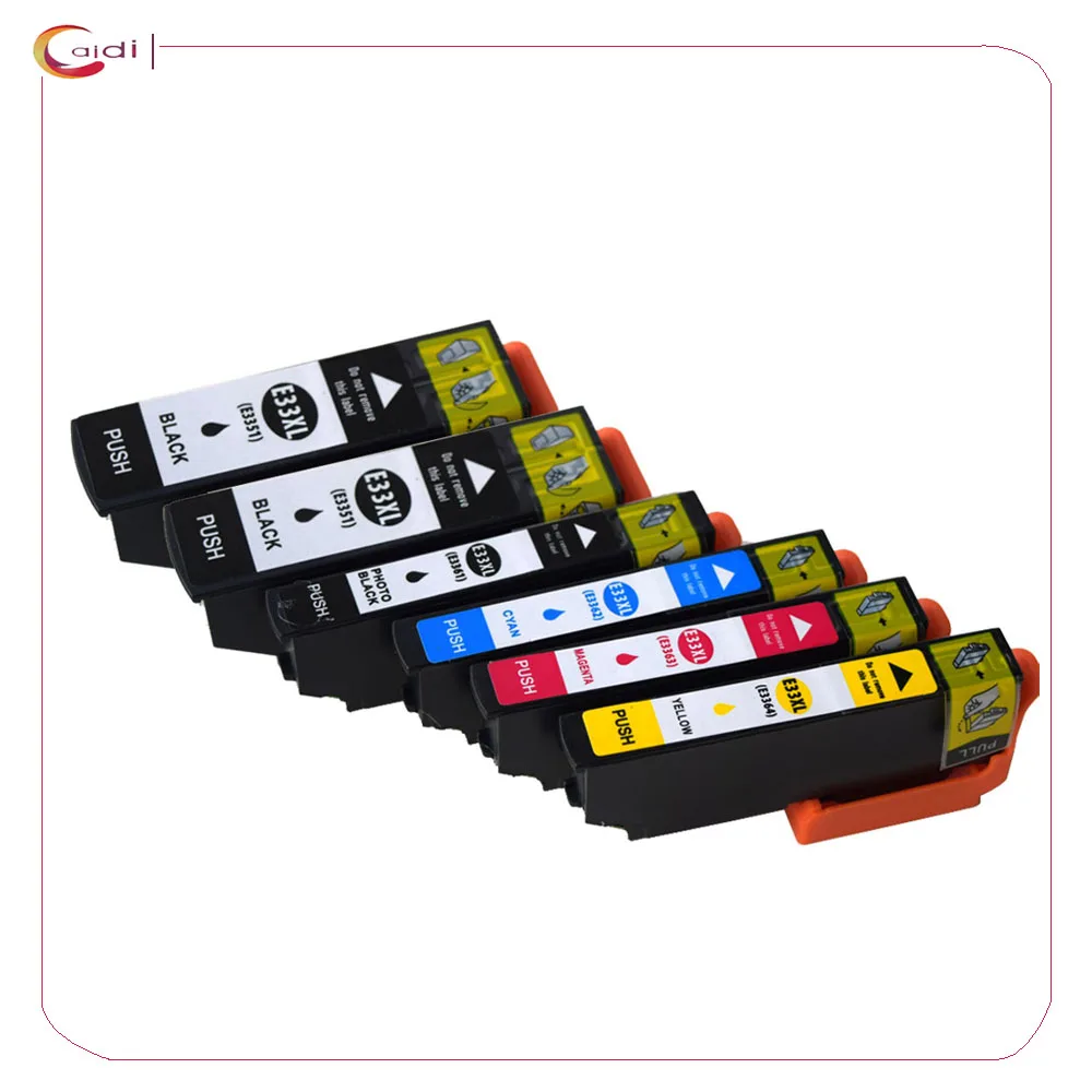 6 Pack Compatible Ink Cartridges for Epson 33XL with Epson XP 830 XP