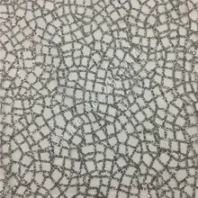 Высококачественное французское Тюлевое кружево с BZL-72708 вышивкой материал одежды 5 ярдов африканская клееная блестящая ткань в серебре