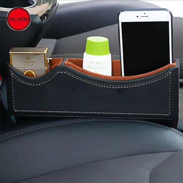 Us 3239 10 Offleather Car Gap Filler Organizer Pocket Container For Tesla Model X Model S Seat Crevice Storage Box Stowing Tidying Accessories In