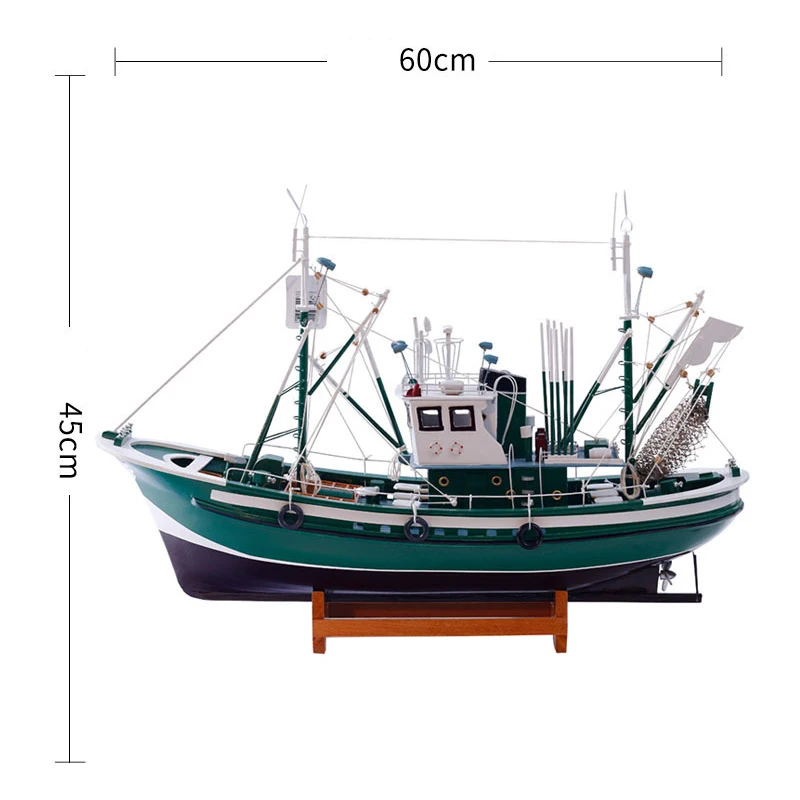 Американский стиль, модель рыбацкой лодки, украшение, имитация, деревянная модель парусника, искусство, ремесло, 85 см, Средиземноморский стиль, ручные аксессуары