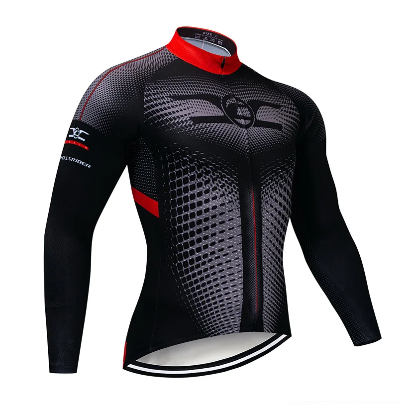 Черная велосипедная майка 9D, комплект с нагрудником, MTB униформа, одежда для велосипеда, быстросохнущая велосипедная одежда, Ropa Ciclismo, мужская длинная одежда - Цвет: Красный