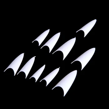 

wholesale Excellent Cone V Shape fake nail White display styling False French Nail Art Tip Acrylic 5000pcs/lot free shipping