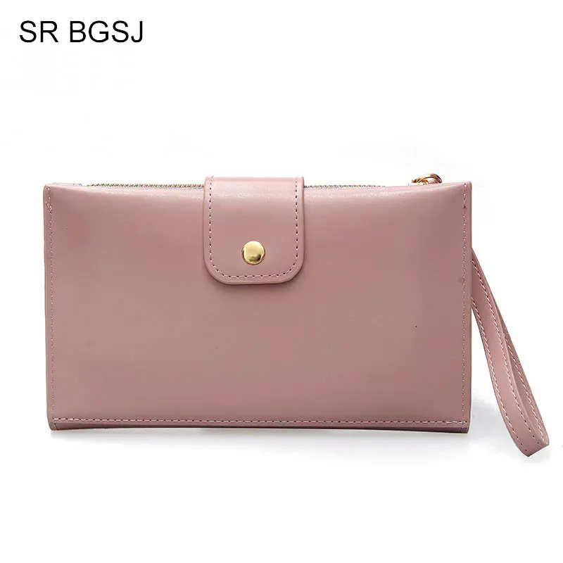 

Free Shipping Black /Brown/Pink New Arrival Vintage Woman Girl Leather Passport Bag Long Wallet Clutch PU Purse