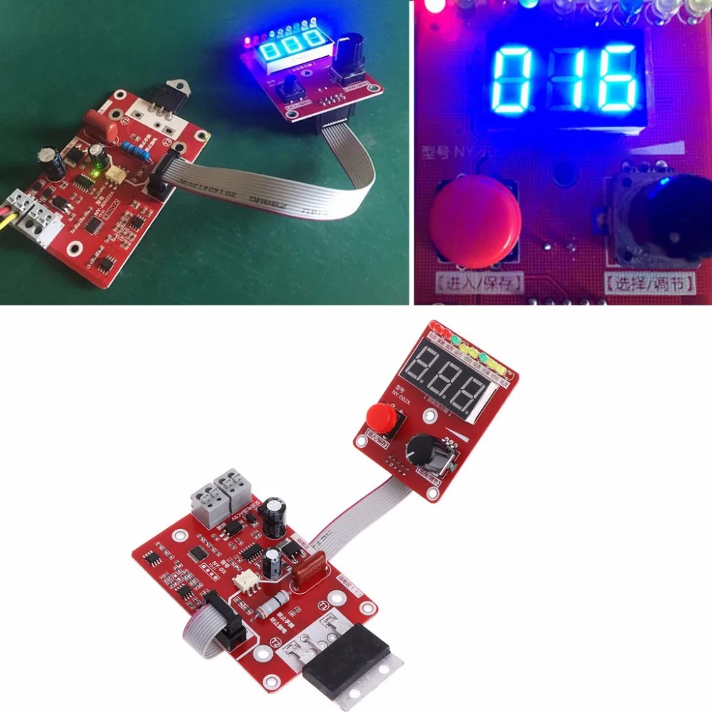 Двойная точечная Импульсная Сварка машина кодировщик времени цифра контрольная панель модуля пластины регулируемый ток управления Лер 40A