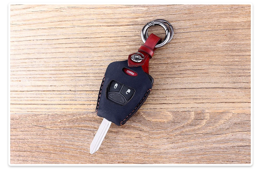 KEYYOU 3 кнопки кожаный чехол для ключа автомобиля чехол для Chrysler Jeep для Dodge Ram 1500 Калибр Nitro Ram 2500 3500 крышка ключа