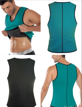 

Free Shipping Sports Vest Neoprene Corset Bodysuit Extreme Speed ​​Sweat Abdomen Zipper Bodysuit