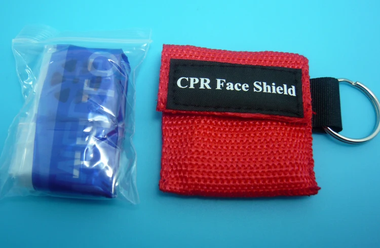 

50 Pieces CPR Resuscitator Rescue Mask With Keys Chain Mouth To Mouth Protect CPR Face Shield