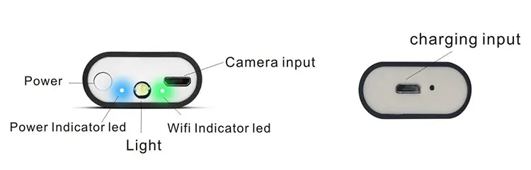 wifi эндоскоп бороскоп для Android IOS Iphone эндоскоп Мини водонепроницаемая камера 8LED 8 мм жесткий кабель беспроводной USB эндоскоп