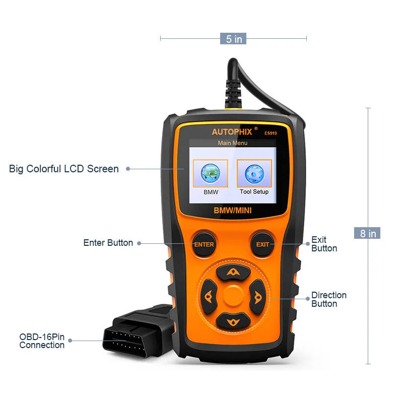 Autophix ES910 OBD2 автомобильный сканер ABS подушка безопасности EPB передача ODB2