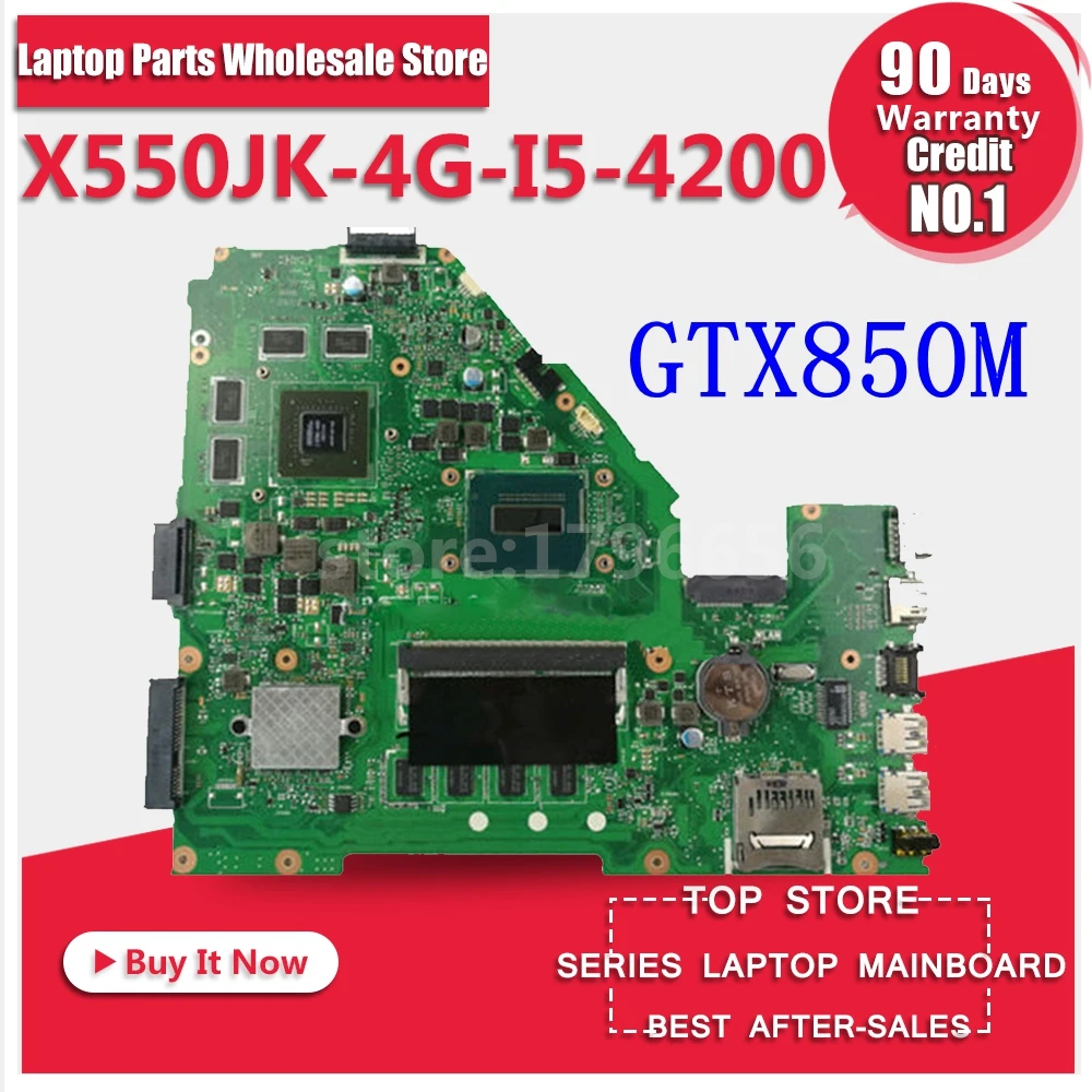 X550JK i5 4200H CPU GTX850 Laptop motherboard For ASUS Flying Fortress